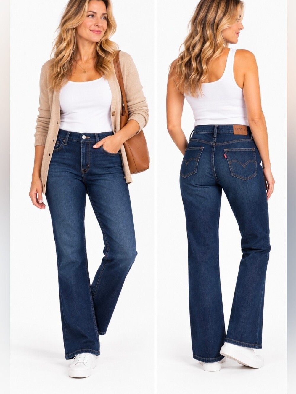 Levi's Women's 315 Shaping Bootcut Dark Blue Flare Jeans, Waist 30